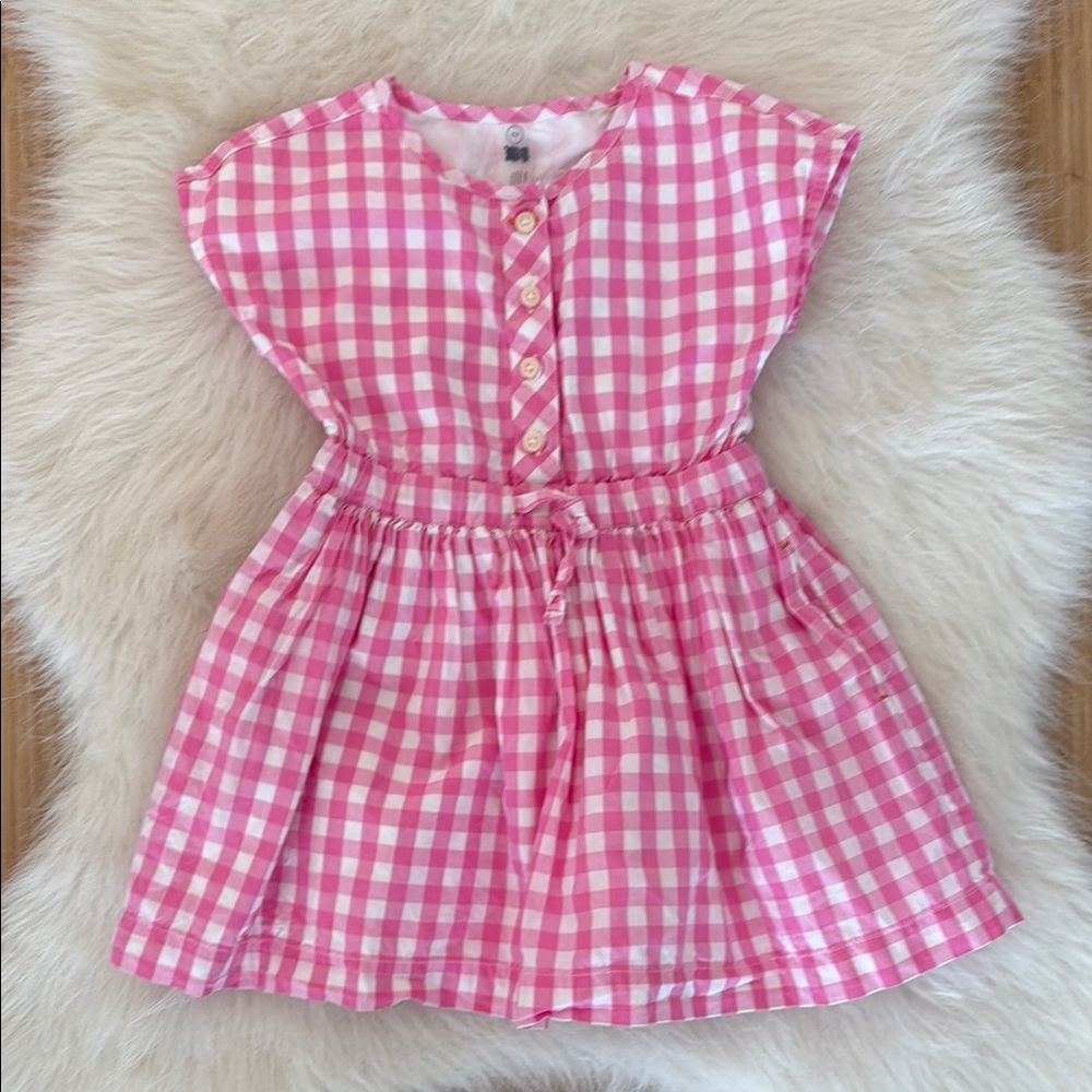 Pink Gingham Kids Dress 2T